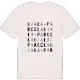 Biała-Parcela ordlek t-shirt