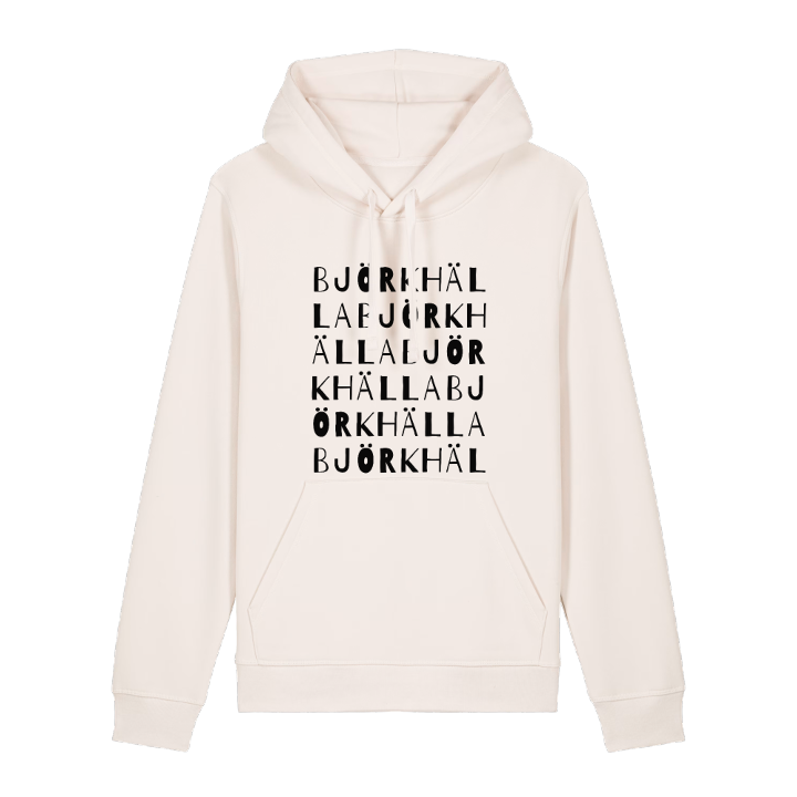 Björkhälla ordlek hoodie – hoodie från PinShirt