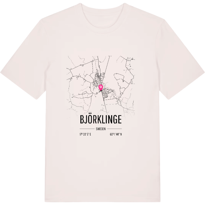 Björklinge karta t-shirt – t-shirt från PinShirt