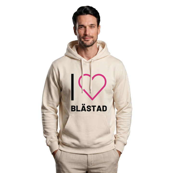 Jag älskar Blästad hoodie stort tryck – hoodie från PinShirt