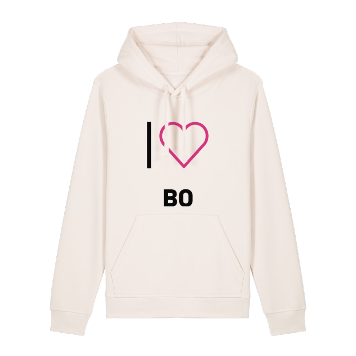 Jag älskar Bo hoodie stort tryck – hoodie från PinShirt