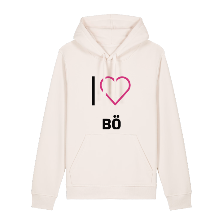 Jag älskar Bö hoodie stort tryck – hoodie från PinShirt