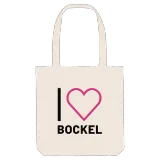 Jag älskar Bockel tygkasse stort tryck