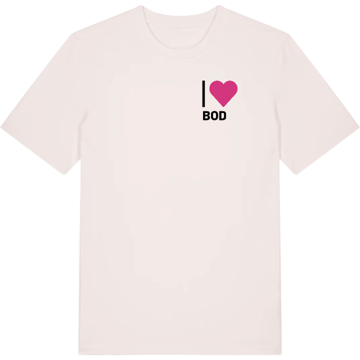 Jag älskar Bod t-shirt litet tryck – t-shirt från PinShirt