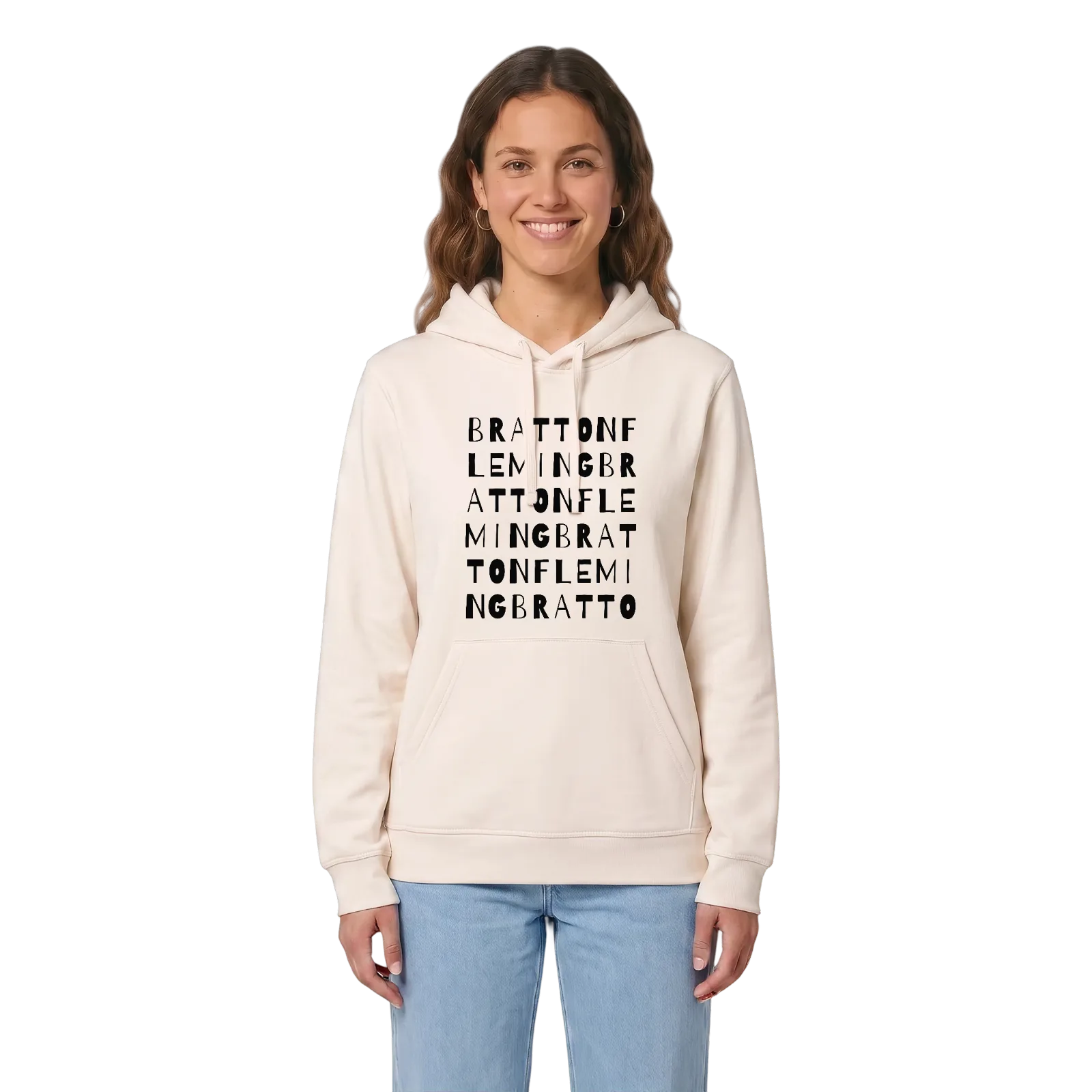Bratton Fleming ordlek hoodie – Vintage White, i miljö