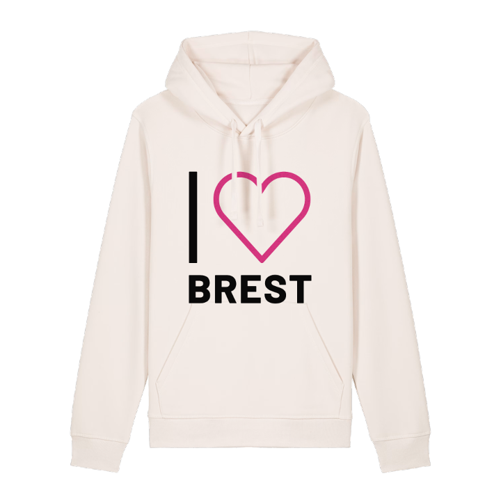 Jag älskar Brest hoodie stort tryck – hoodie från PinShirt