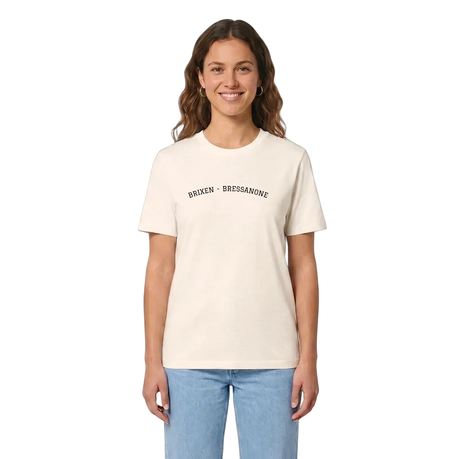 Brixen - Bressanone böjd t-shirt – Vintage White, i miljö