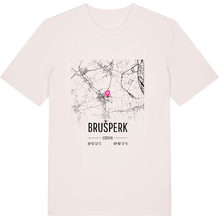 Brušperk karta t-shirt – t-shirt från PinShirt