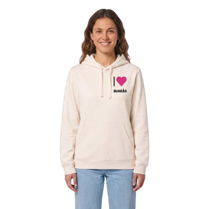 Jag älskar Buarås hoodie litet tryck – hoodie från PinShirt