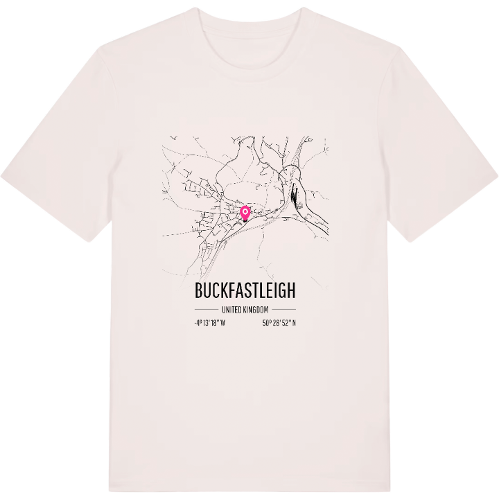 Buckfastleigh karta t-shirt – t-shirt från PinShirt