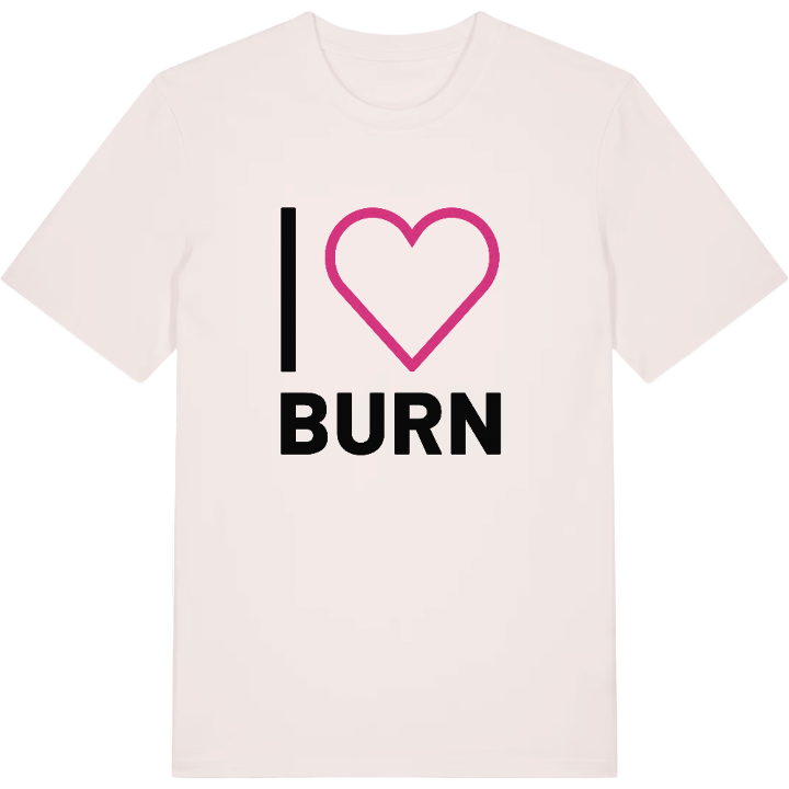Jag älskar Burn t-shirt stort tryck – t-shirt från PinShirt