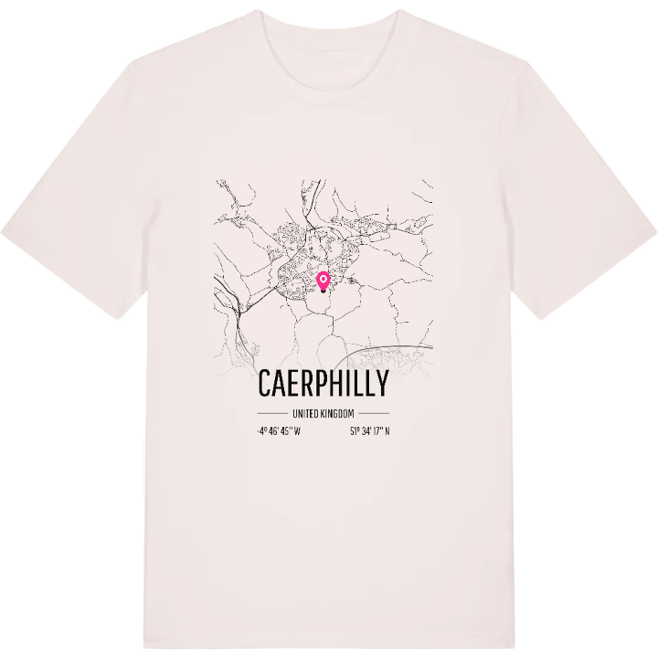 Caerphilly karta t-shirt – t-shirt från PinShirt