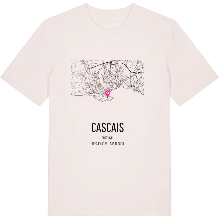 Cascais karta t-shirt – t-shirt från PinShirt