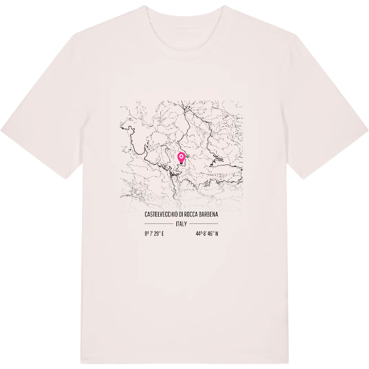Castelvecchio di Rocca Barbena karta t-shirt – t-shirt från PinShirt