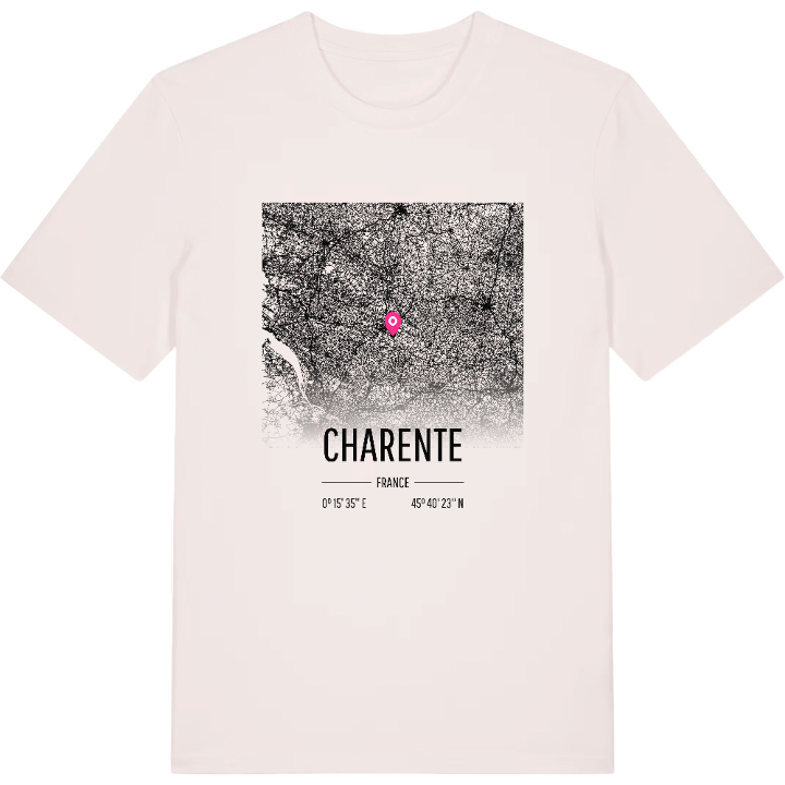 Charente karta t-shirt – t-shirt från PinShirt