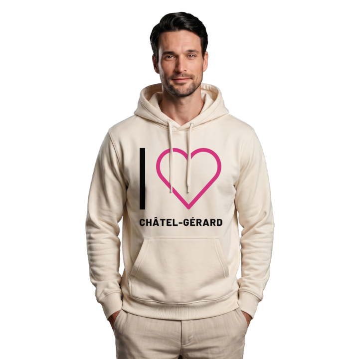 Jag älskar Châtel-Gérard hoodie stort tryck – hoodie från PinShirt