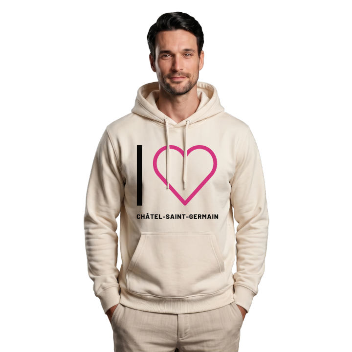 Jag älskar Châtel-Saint-Germain hoodie stort tryck – hoodie från PinShirt