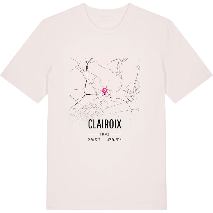Clairoix karta t-shirt – t-shirt från PinShirt