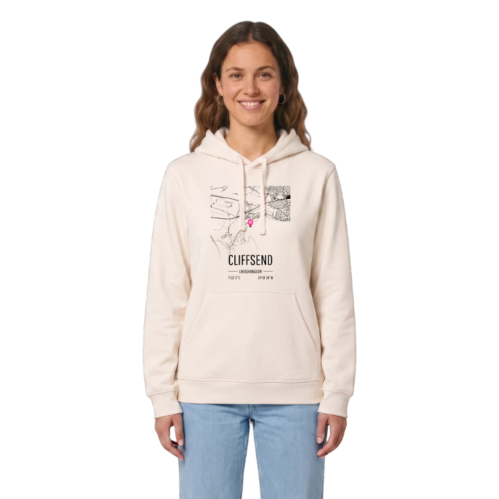 Cliffsend karta hoodie – hoodie från PinShirt