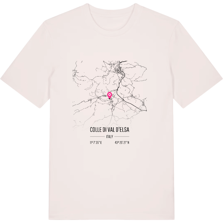 Colle di Val d'Elsa karta t-shirt – t-shirt från PinShirt