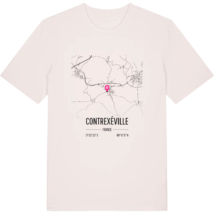 Contrexéville karta t-shirt – t-shirt från PinShirt