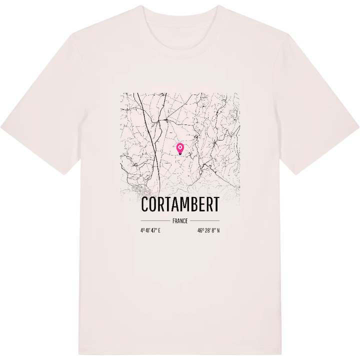 Cortambert karta t-shirt – t-shirt från PinShirt