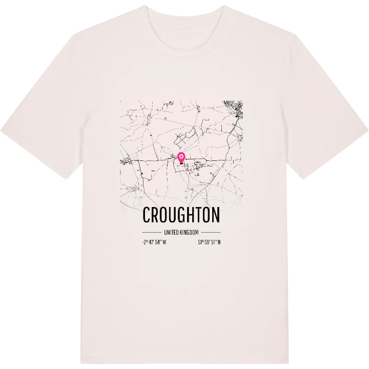 Croughton karta t-shirt – t-shirt från PinShirt