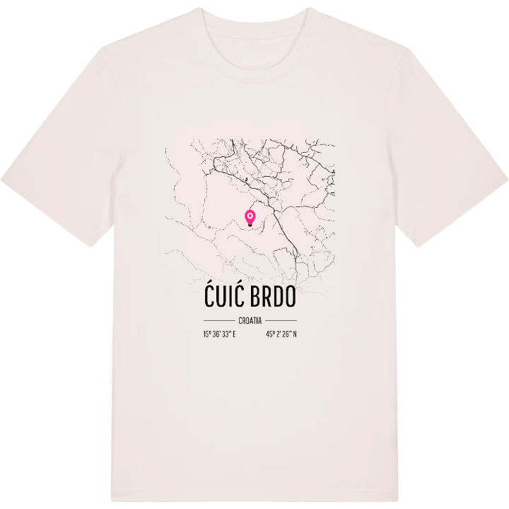 Ćuić Brdo karta t-shirt – t-shirt från PinShirt