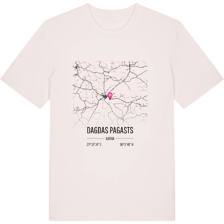 Dagdas pagasts karta t-shirt – t-shirt från PinShirt