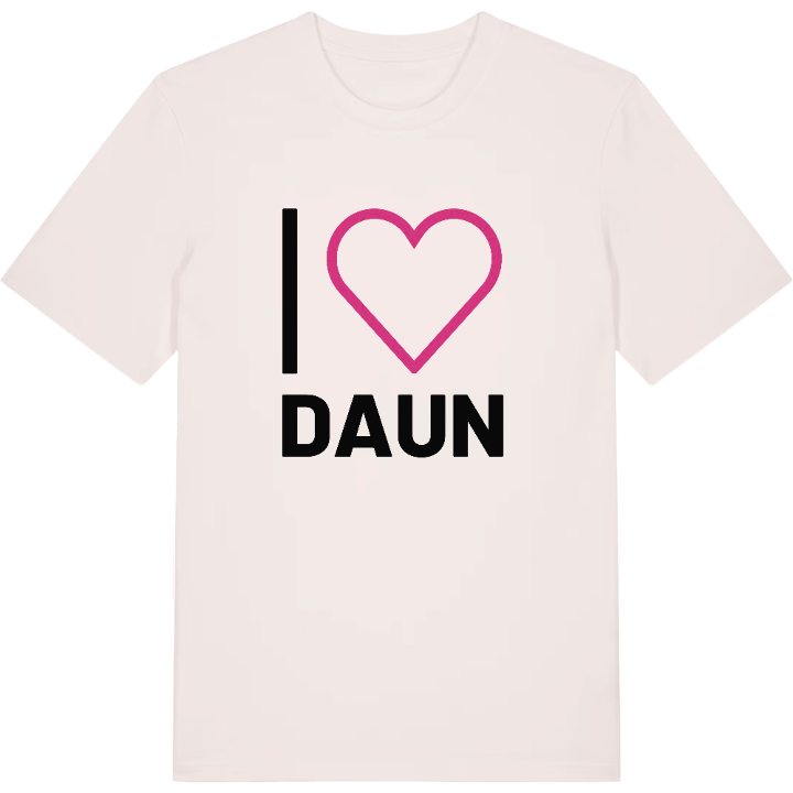 Jag älskar Daun t-shirt stort tryck – t-shirt från PinShirt