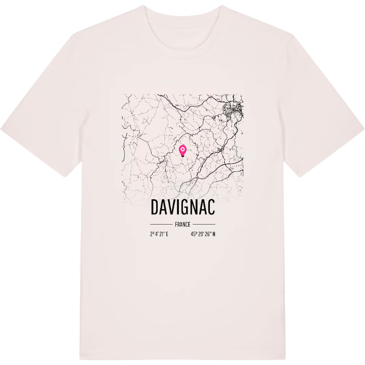 Davignac karta t-shirt – t-shirt från PinShirt