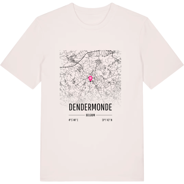 Dendermonde karta t-shirt – t-shirt från PinShirt