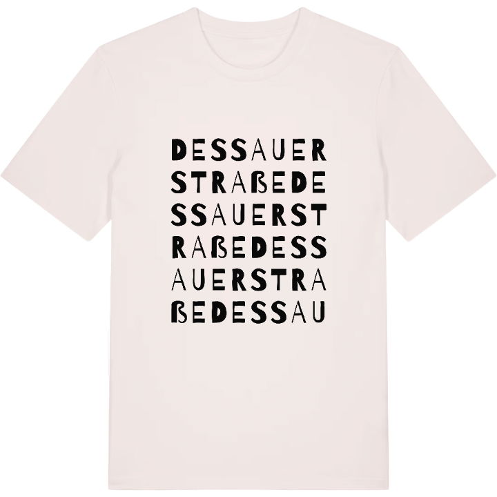 Dessauer Straße ordlek t-shirt – t-shirt från PinShirt