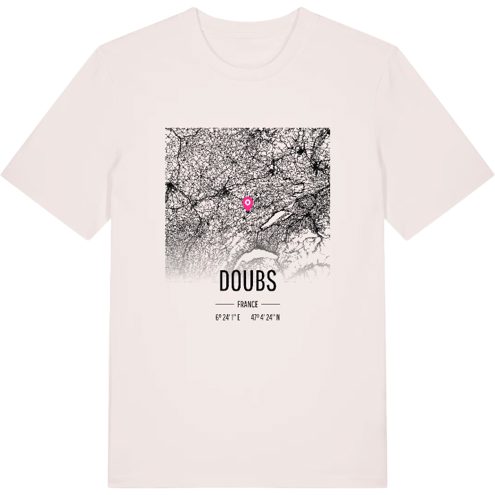 Doubs karta t-shirt – t-shirt från PinShirt