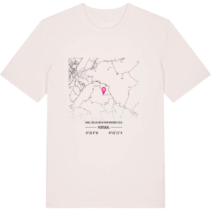 Eiras, São Julião de Montenegro e Cela karta t-shirt – t-shirt från PinShirt