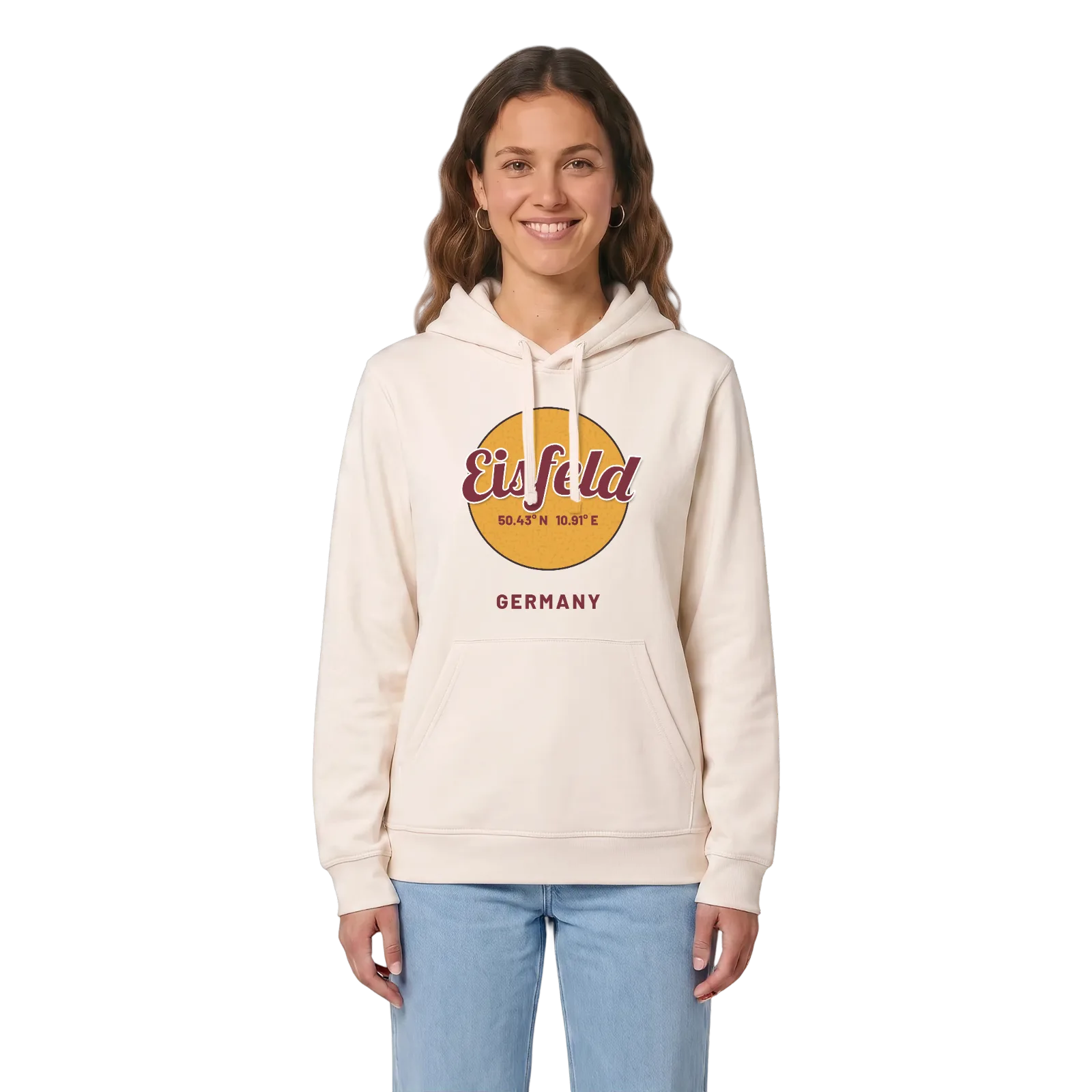 Eisfeld cirkel hoodie – Vintage White, i miljö