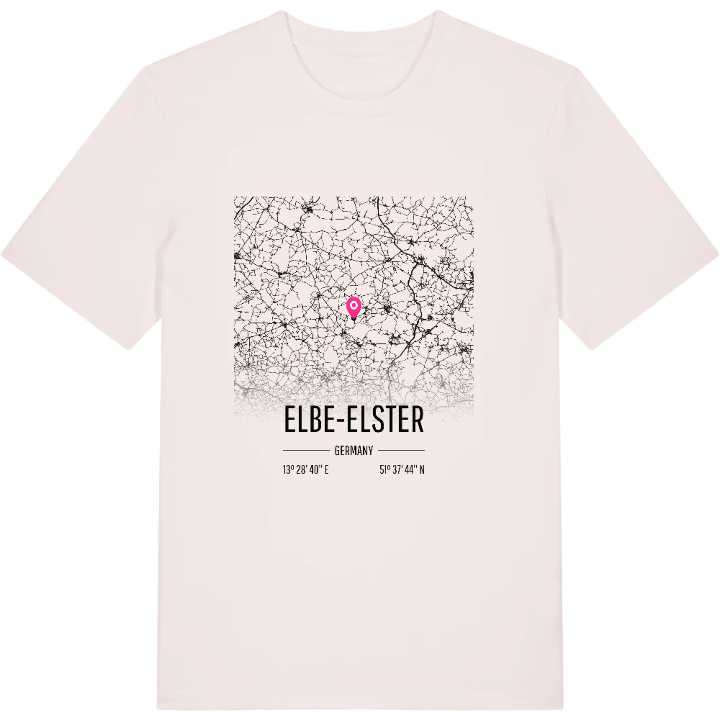 Elbe-Elster karta t-shirt – t-shirt från PinShirt