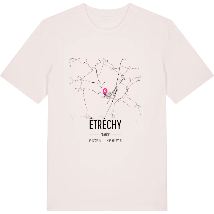 Étréchy karta t-shirt – t-shirt från PinShirt