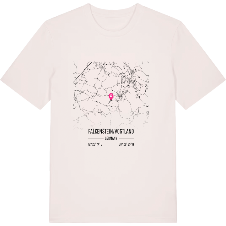 Falkenstein/Vogtland karta t-shirt – t-shirt från PinShirt
