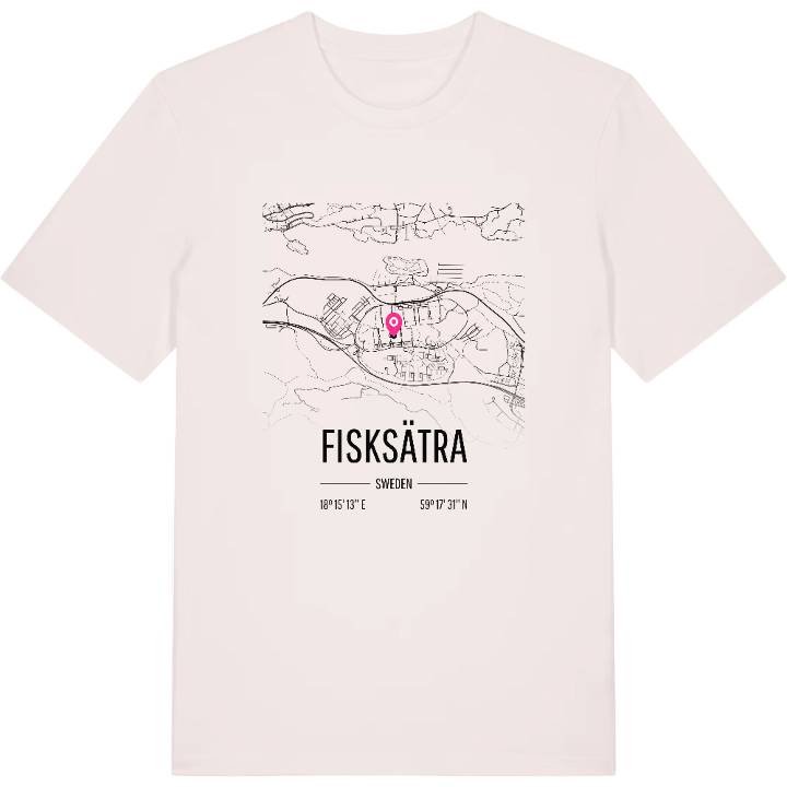 Fisksätra karta t-shirt – t-shirt från PinShirt