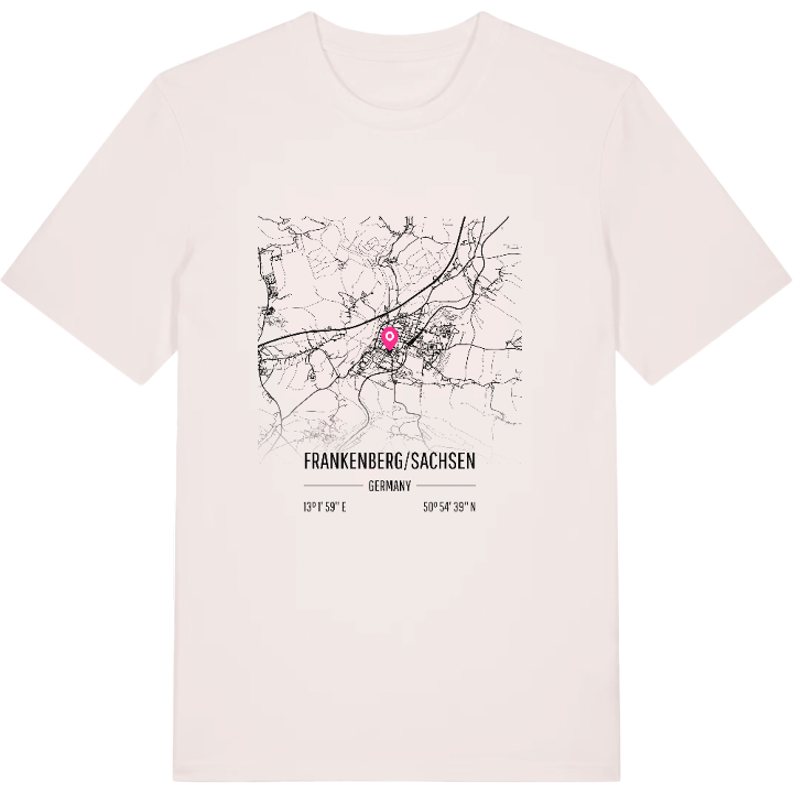 Frankenberg/Sachsen karta t-shirt – t-shirt från PinShirt