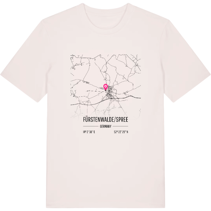Fürstenwalde/Spree karta t-shirt – t-shirt från PinShirt