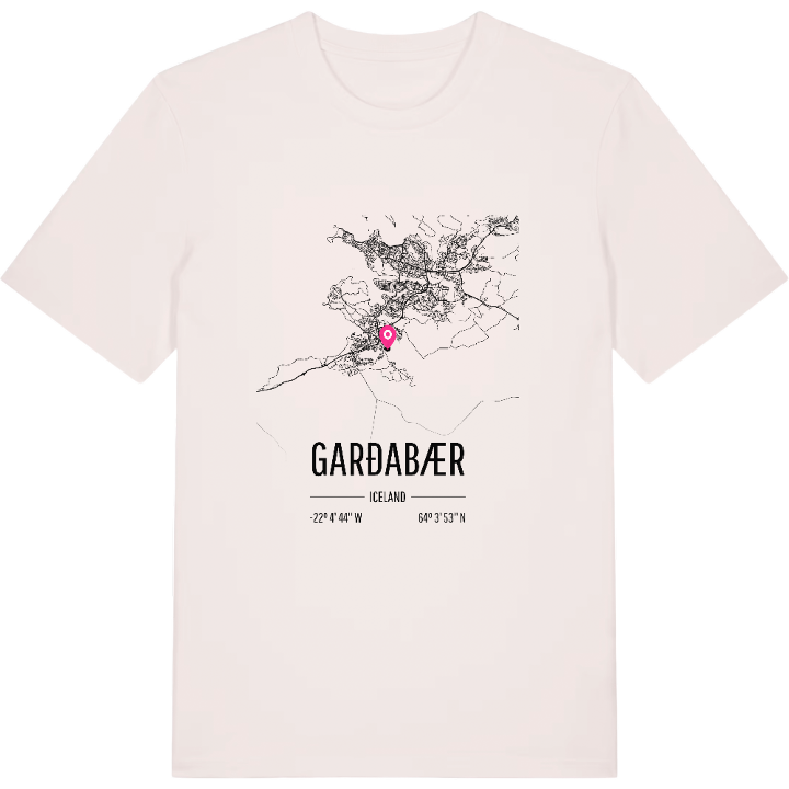 Garðabær karta t-shirt – t-shirt från PinShirt