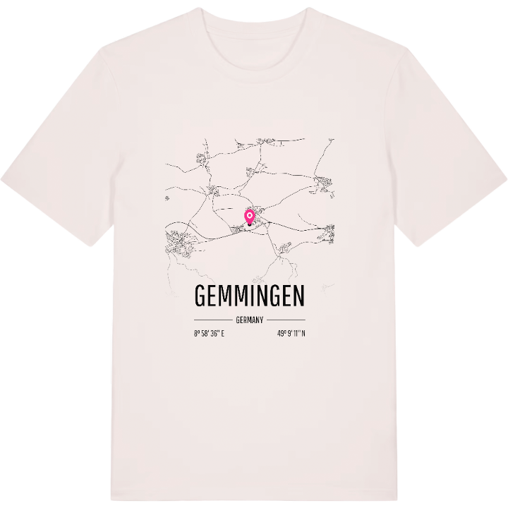 Gemmingen karta t-shirt – t-shirt från PinShirt
