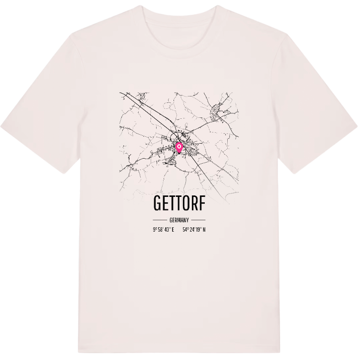 Gettorf karta t-shirt – t-shirt från PinShirt