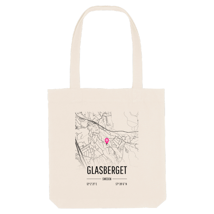 Glasberget karta tygkasse – tygkasse från PinShirt