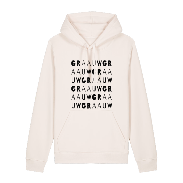 Graauw ordlek hoodie – hoodie från PinShirt