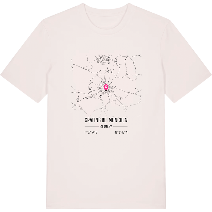 Grafing bei München karta t-shirt – t-shirt från PinShirt