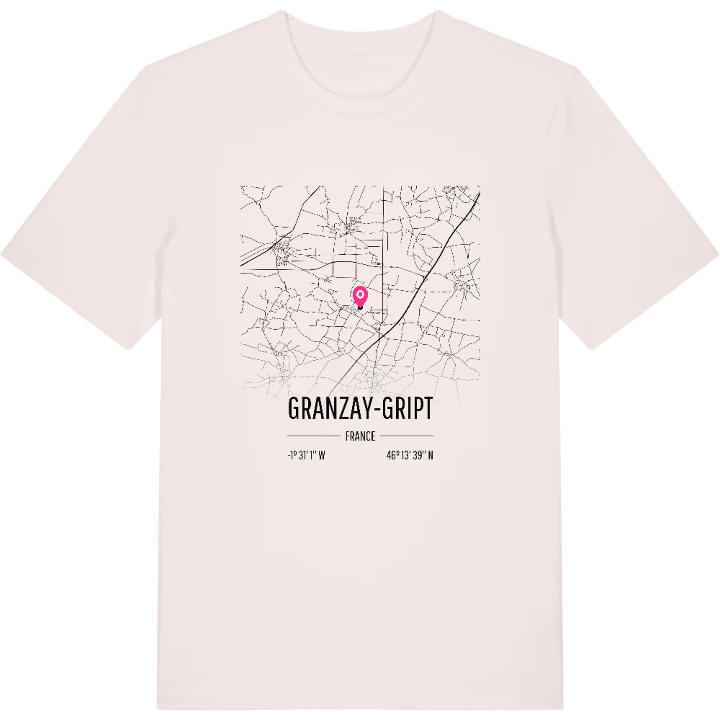 Granzay-Gript karta t-shirt – t-shirt från PinShirt
