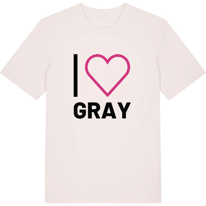 Jag älskar Gray t-shirt stort tryck – t-shirt från PinShirt